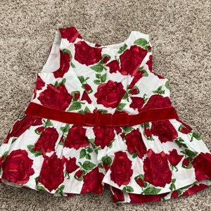 Janie and Jack Red Rose Toddler Tank Top